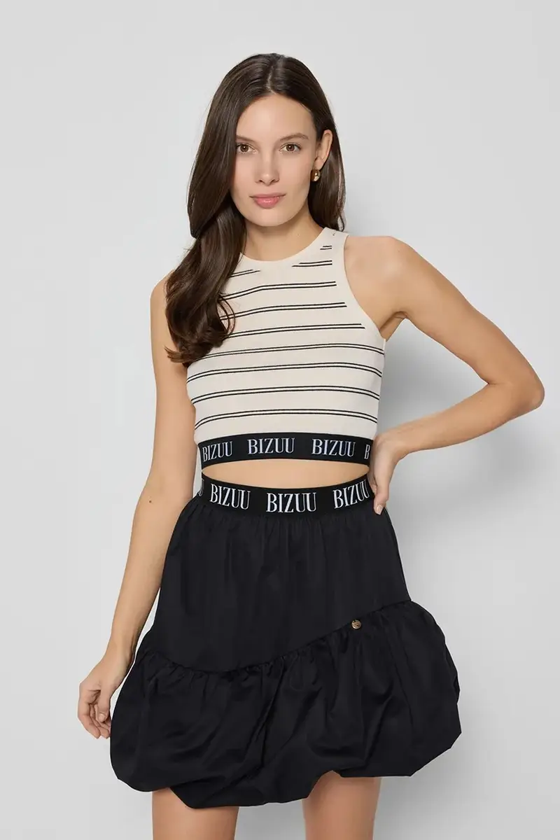 gonna in cotone LILIBET colore nero LILIBET CZARNY miniatura 2