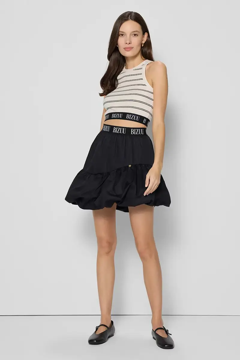 gonna in cotone LILIBET colore nero LILIBET CZARNY