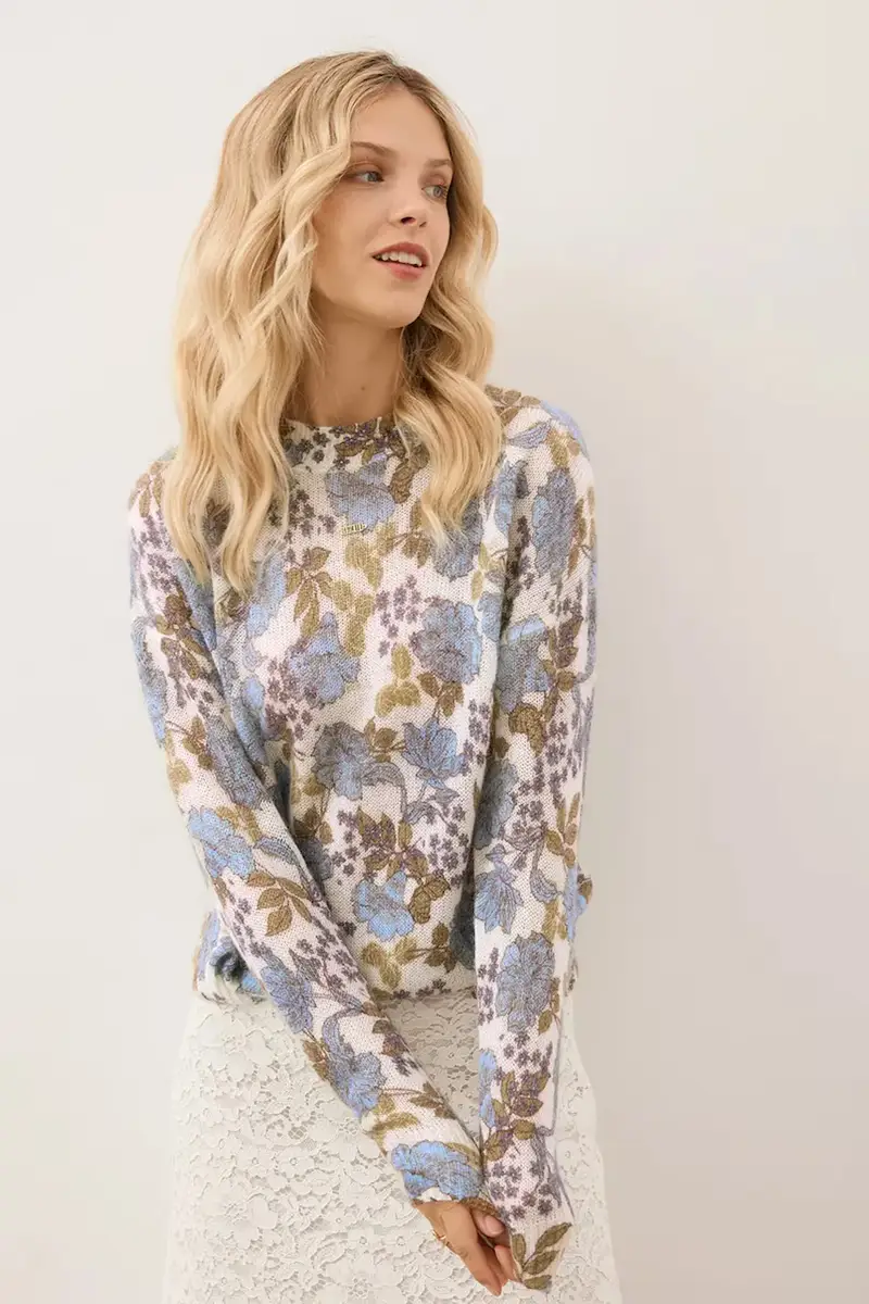 maglione con lana MENTON Blu miniatura 2