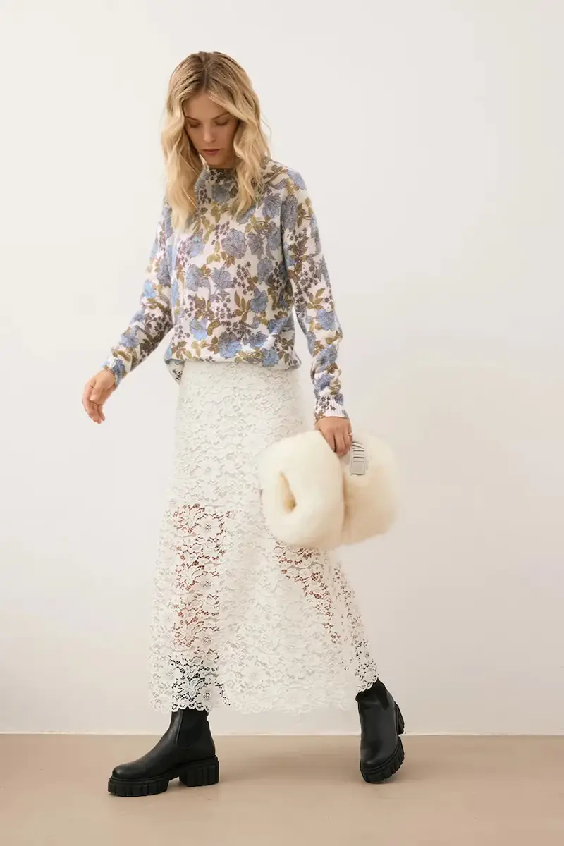 maglione con lana MENTON Blu miniatura 4