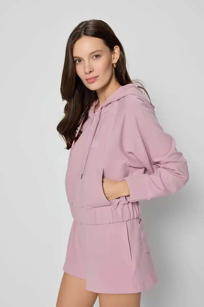 pantaloncini in cotone ETHIES donna colore rosa ETHIES ROŻOWY miniatura 2