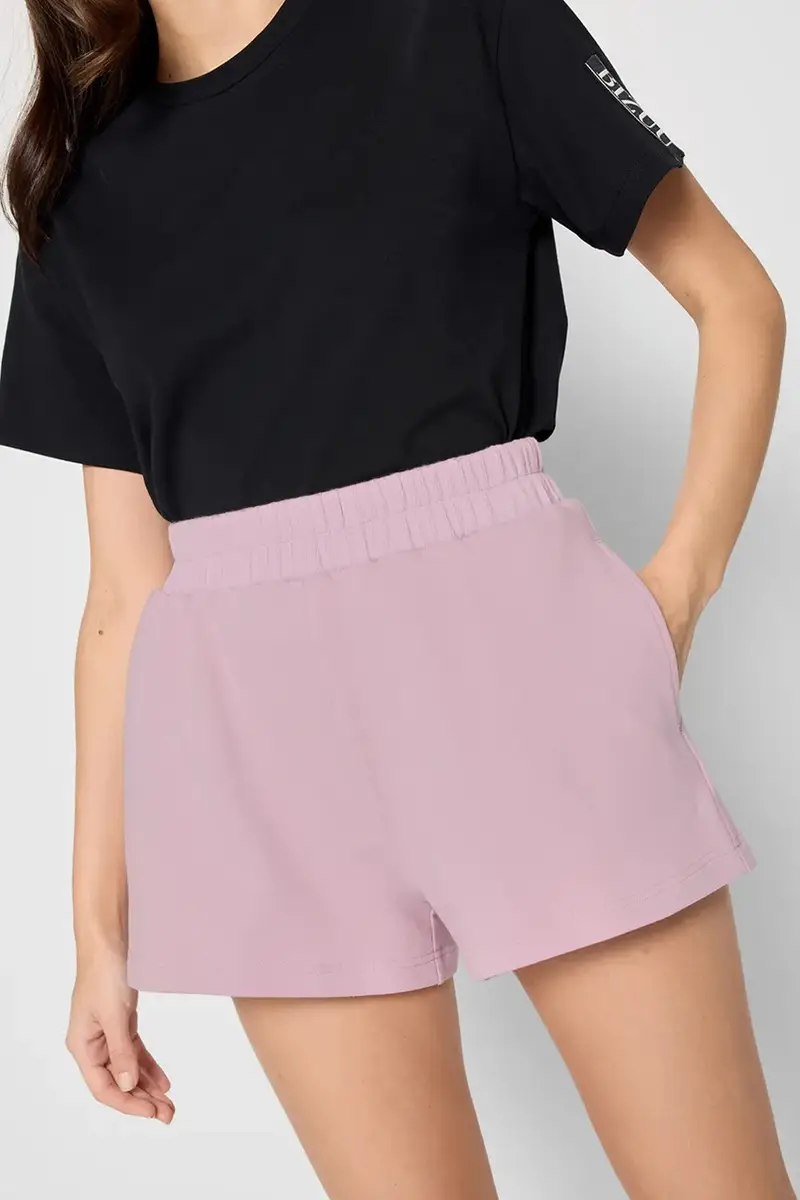 pantaloncini in cotone ETHIES donna colore rosa ETHIES ROŻOWY miniatura 5