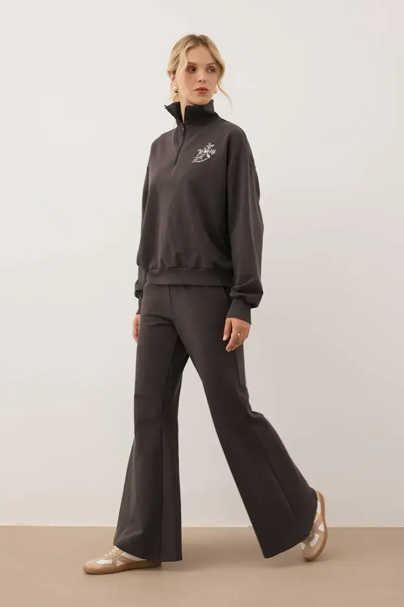 pantaloni tuta ZEIA donna colore marrone ZEIA BRĄZOWY miniatura 2