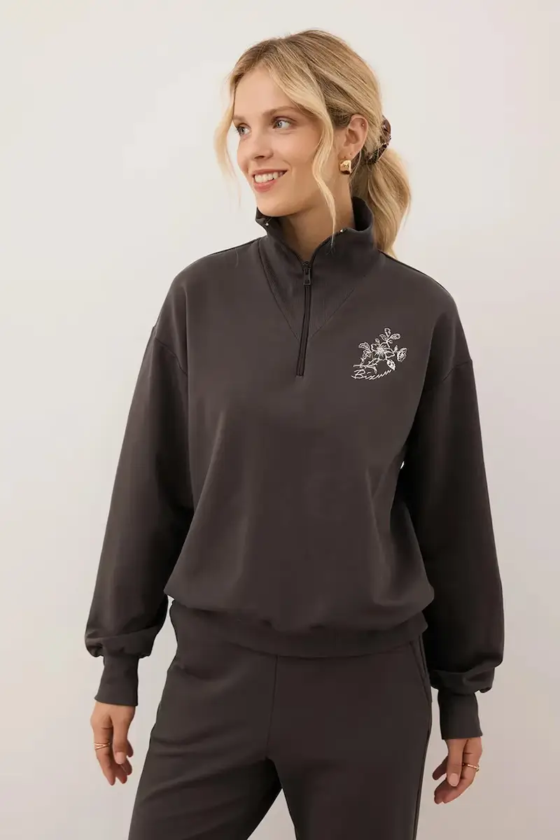 pantaloni tuta ZEIA donna colore marrone ZEIA BRĄZOWY miniatura 3