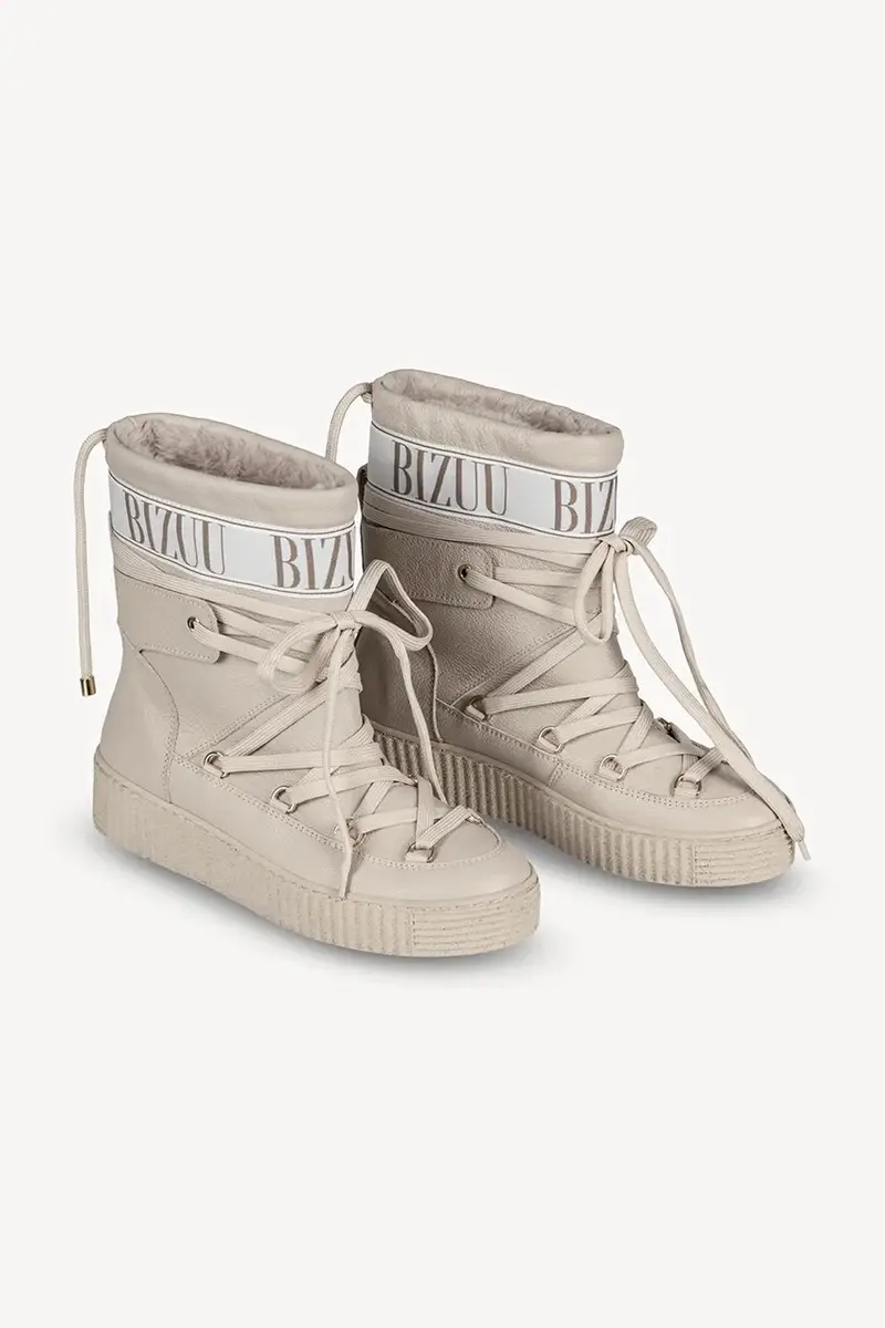 stivali da neve in pelle colore beige ESPEN miniatura 2