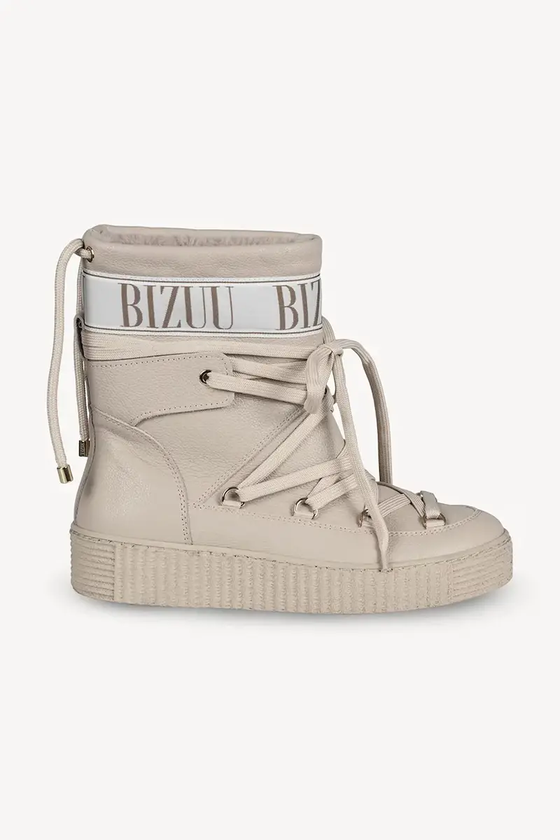 stivali da neve in pelle colore beige ESPEN