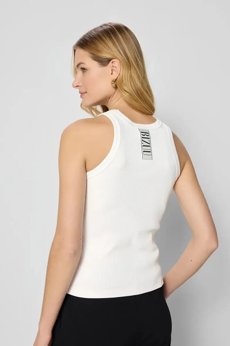 top in cotone ALEXIN colore beige ALEXIN KREMOWY miniatura 2