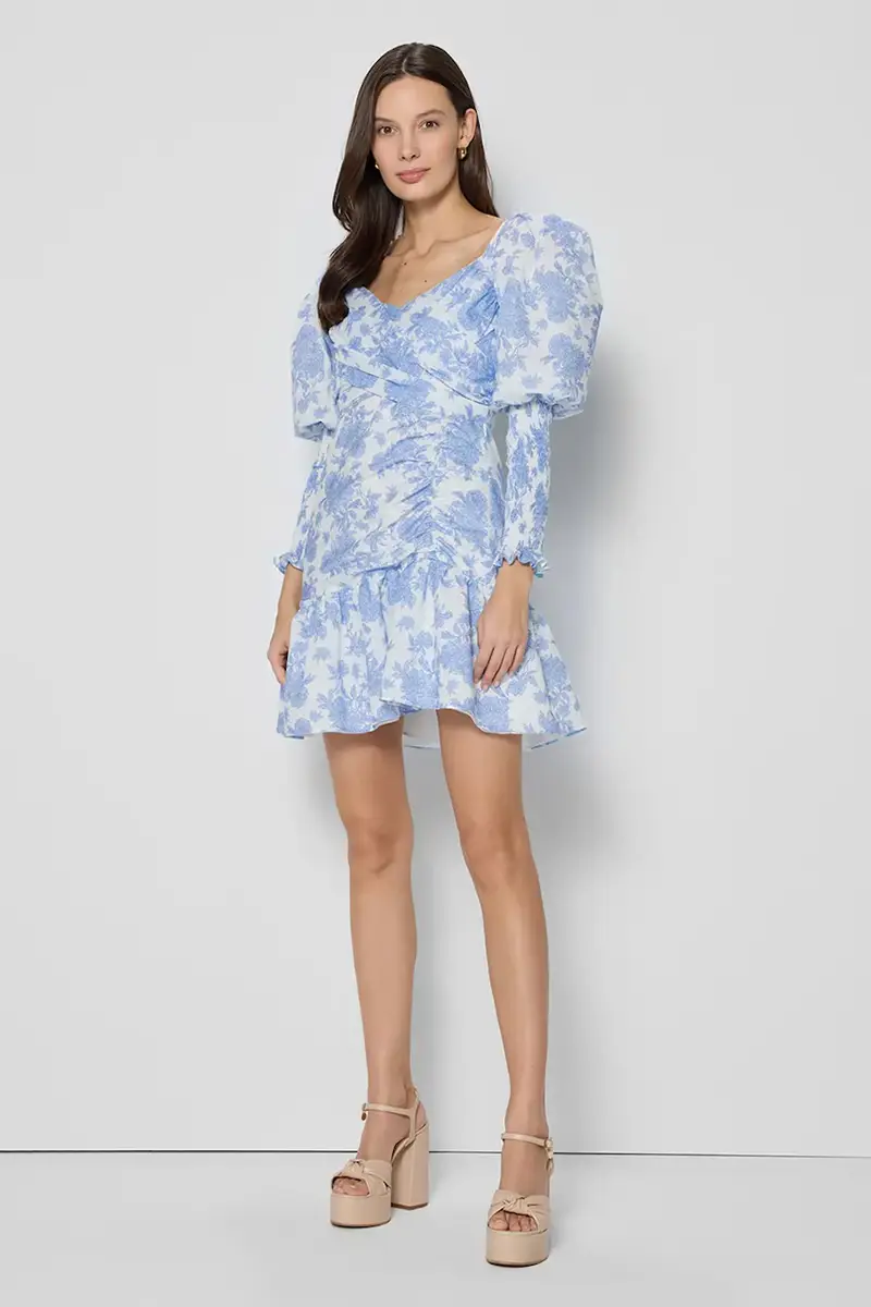 vestito in cotone ZOENA colore blu ZOENA NIEBIESKI