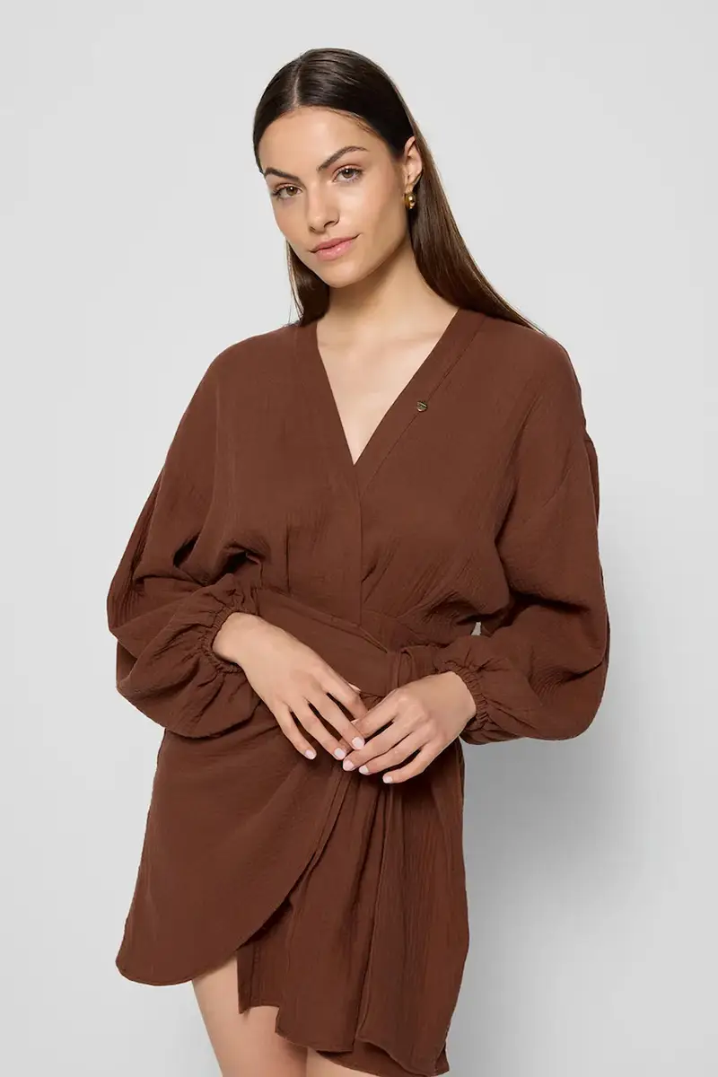 vestito MOULINS colore marrone MOULINS BRĄZOWY