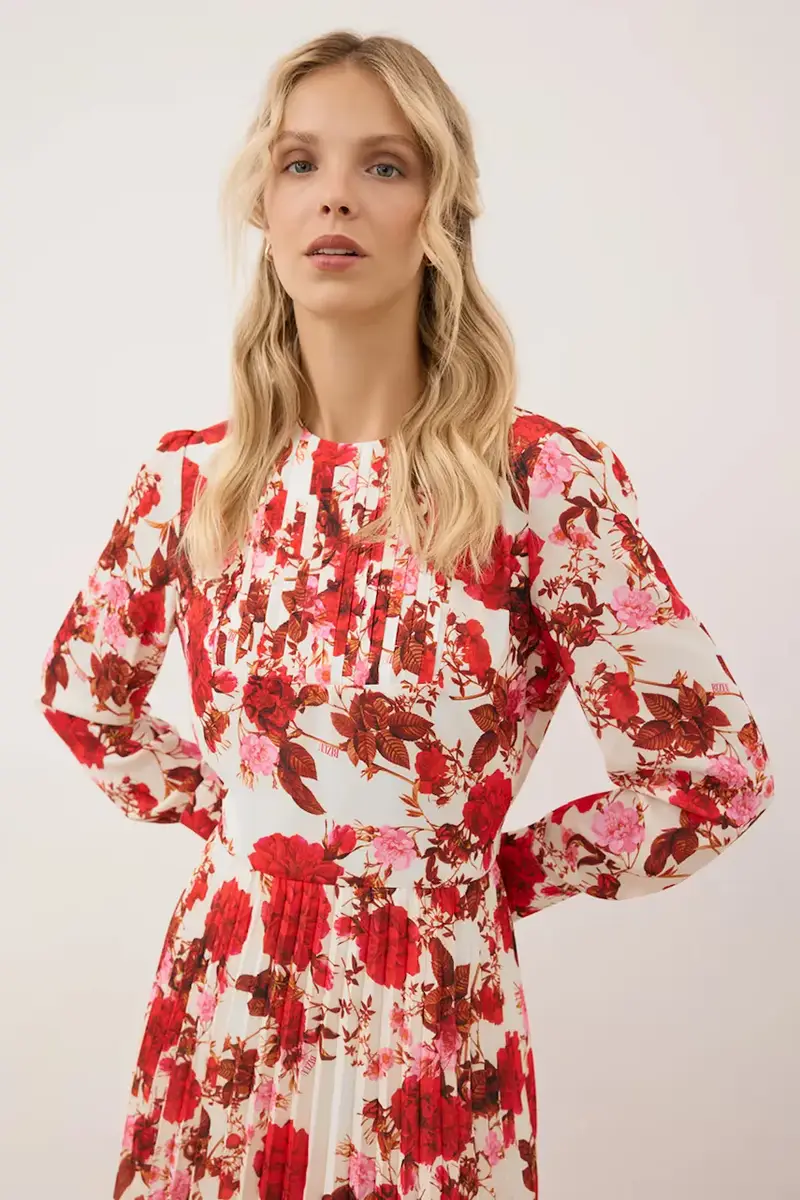 vestito NYLA colore rosso NYLA KREMOWY miniatura 2