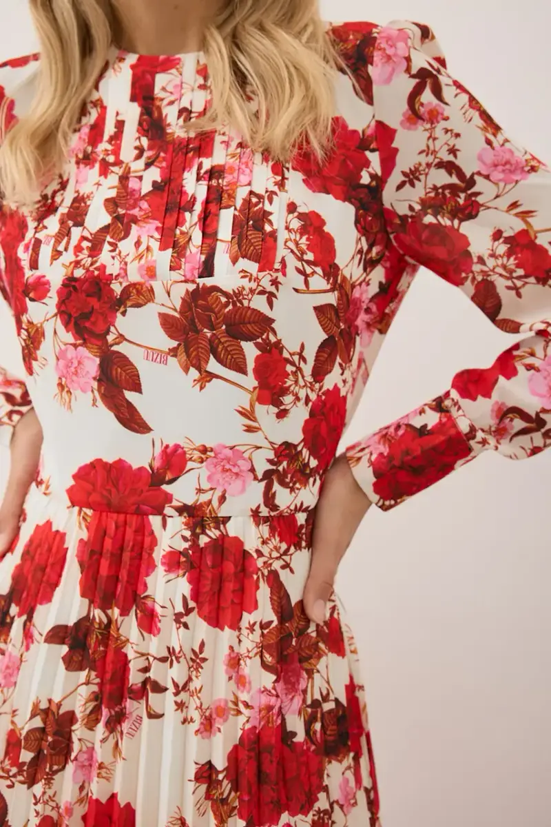 vestito NYLA colore rosso NYLA KREMOWY miniatura 3