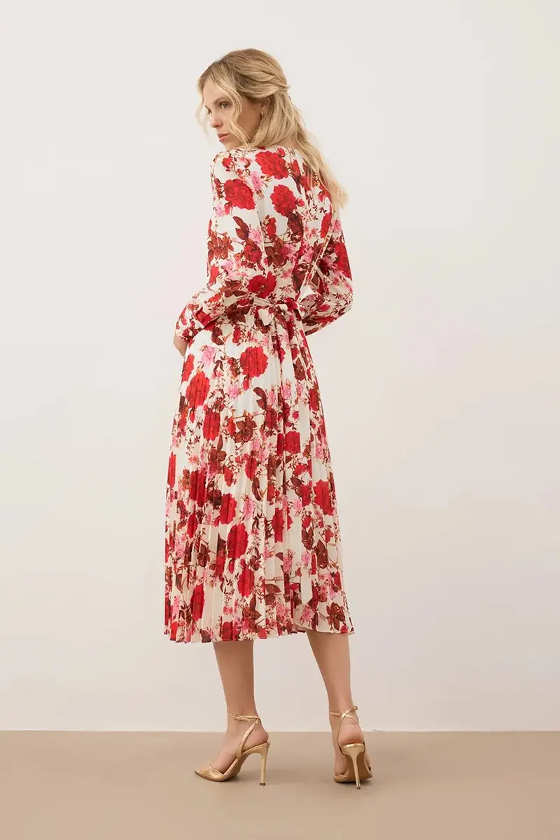 vestito NYLA colore rosso NYLA KREMOWY miniatura 4