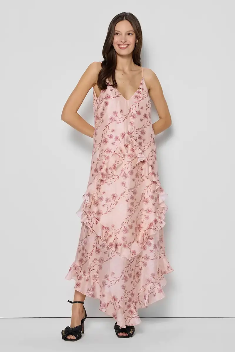 vestito PATRICA colore beige PATRICA BEŻOWY