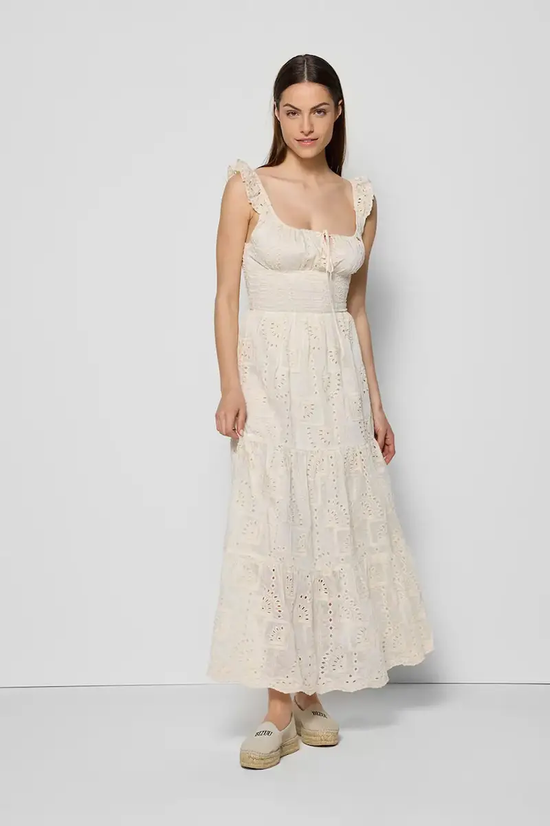 vestito ROCHELLE colore beige ROCHELLE KREMOWY miniatura 3