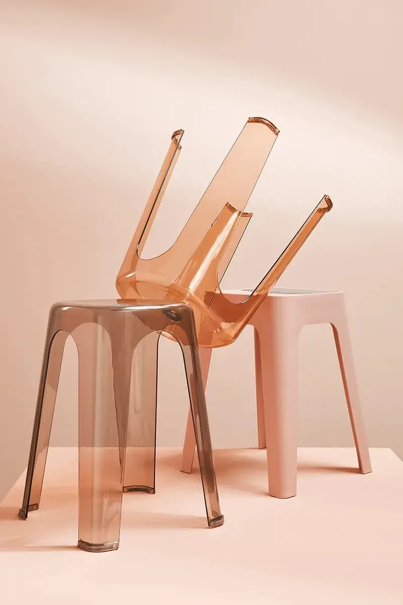 sgabello Sonny 34, 5 x 34, 5 x 46, 5 cm colore trasparente Transparente miniatura 4