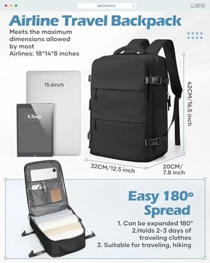 BJLFS Zaino da viaggio 2199440 miniatura 3