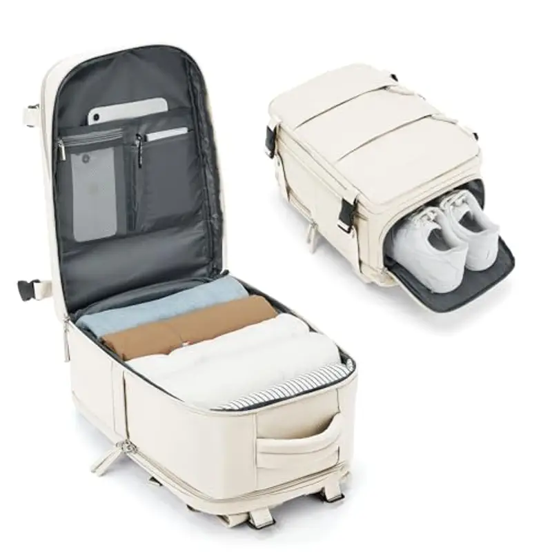 BJLFS Zaino da viaggio Beige 1600136