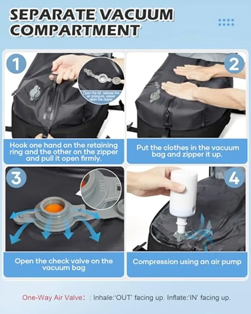 BJLFS Zaino da viaggio Nero 797665 miniatura 3