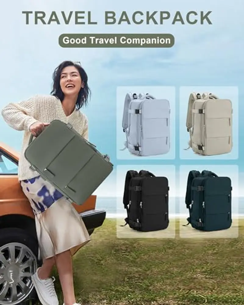 BJLFS Zaino da viaggio Donna Verde 1600133 miniatura 2