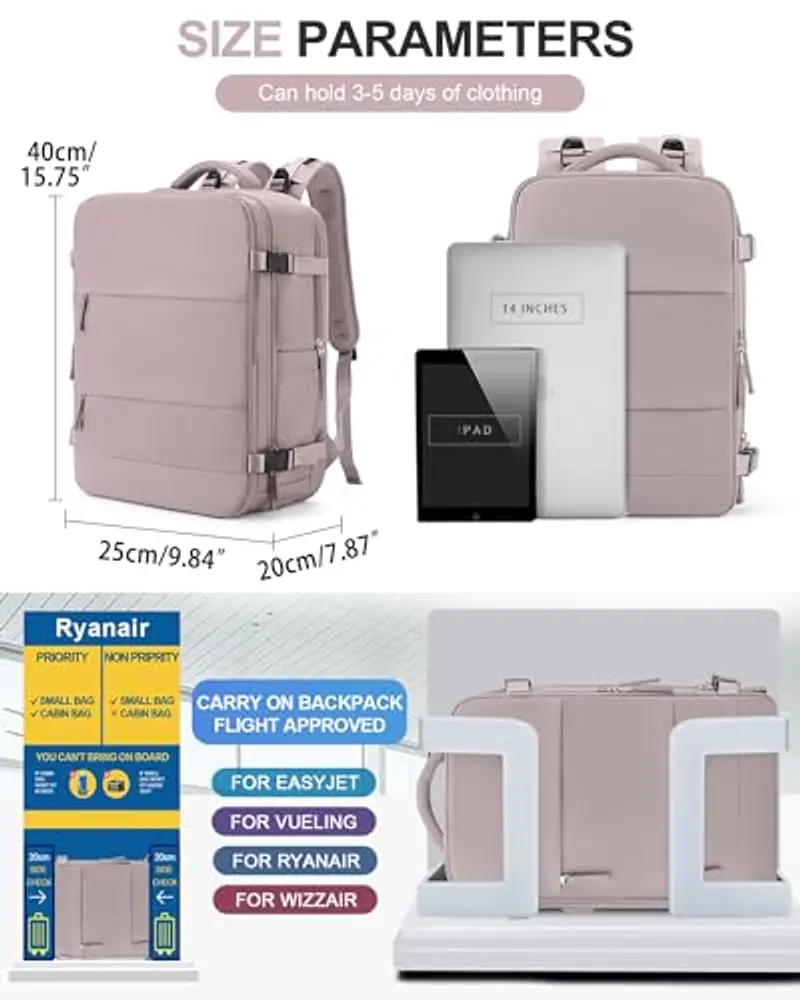 BJLFS Zaino da viaggio Donna 1600137 miniatura 3