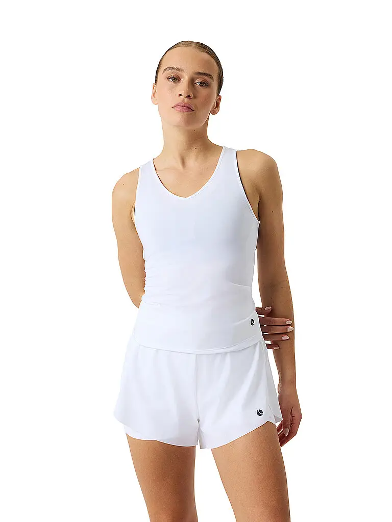 Canotta da tennis da donna Ace con scollo a V bianco | M