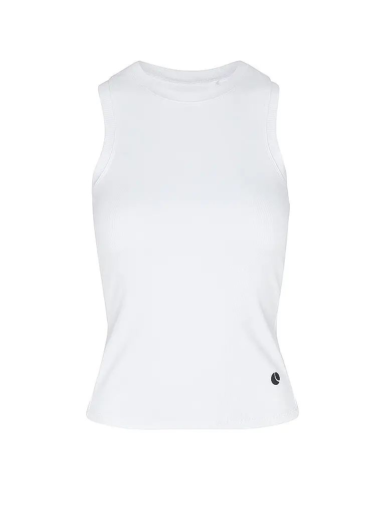 Canotta da tennis da donna Ace Pocket a coste bianco | S