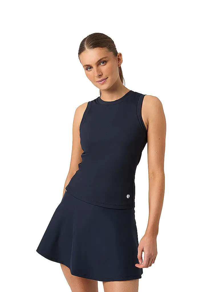 Canotta da tennis da donna Ace Pocket a coste blu | S