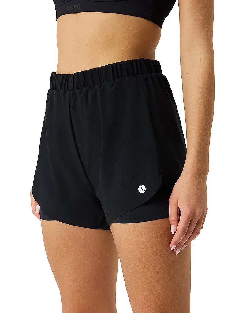 Pantaloncini da tennis da donna ACE 2in1 nero | XS