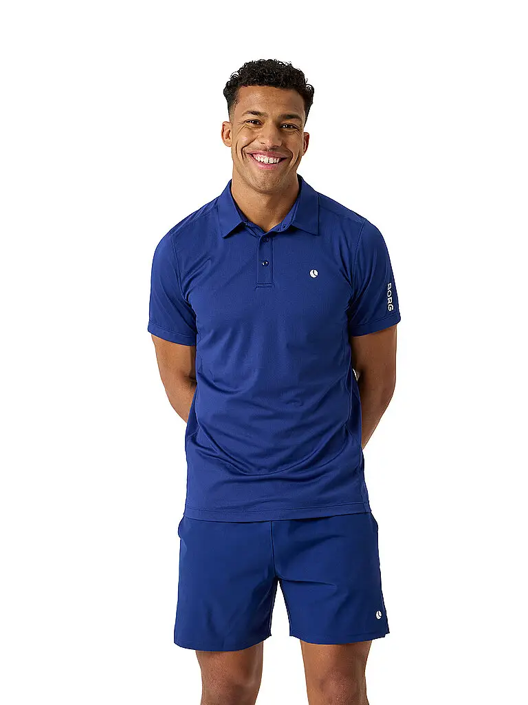 Polo da tennis da uomo Ace con inserti in mesh blu | S
