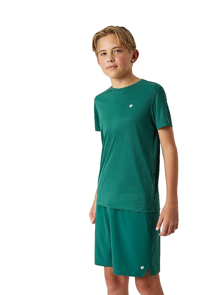 T-shirt da tennis per bambini ACE LIGHT petrolio | 122-128