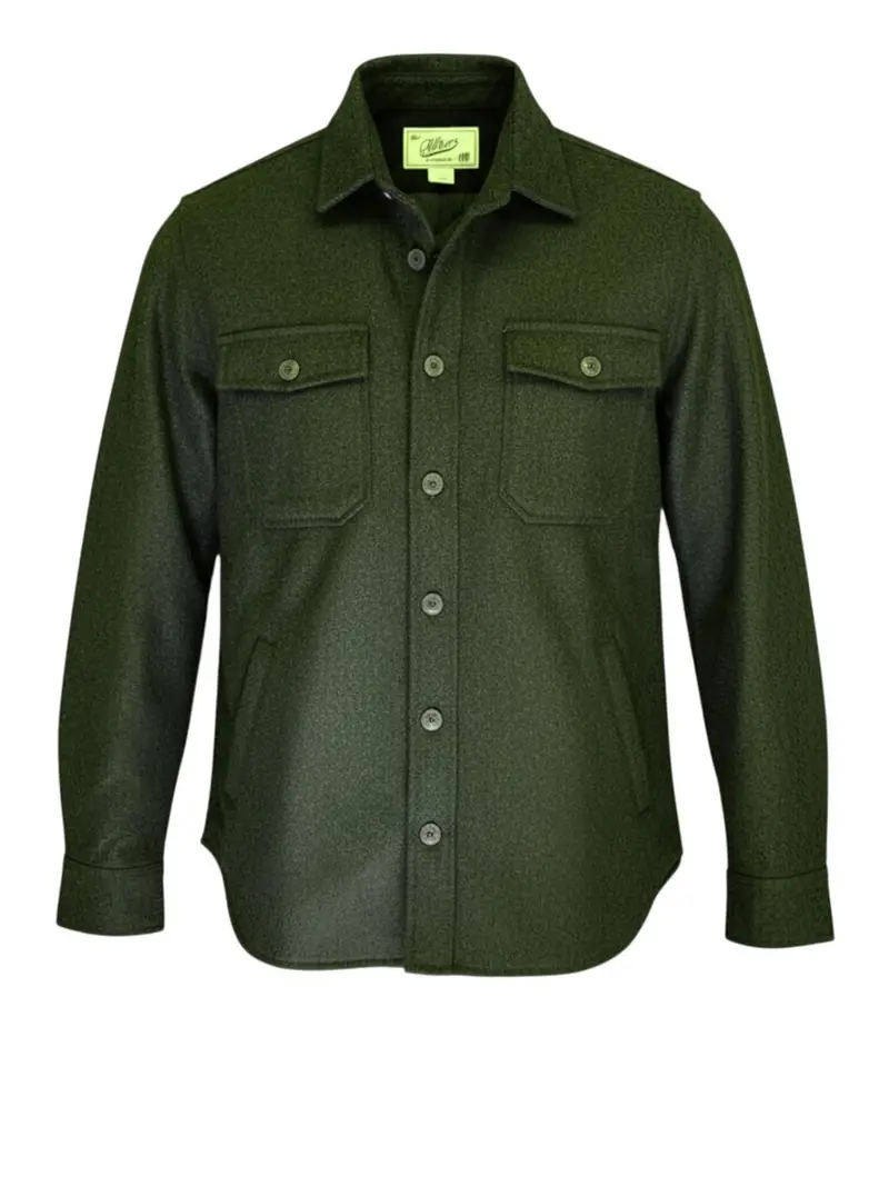 camicia casual blker da uomo - verde