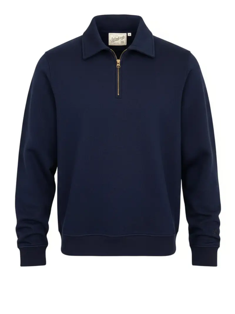 felpa zip blker da uomo - blu