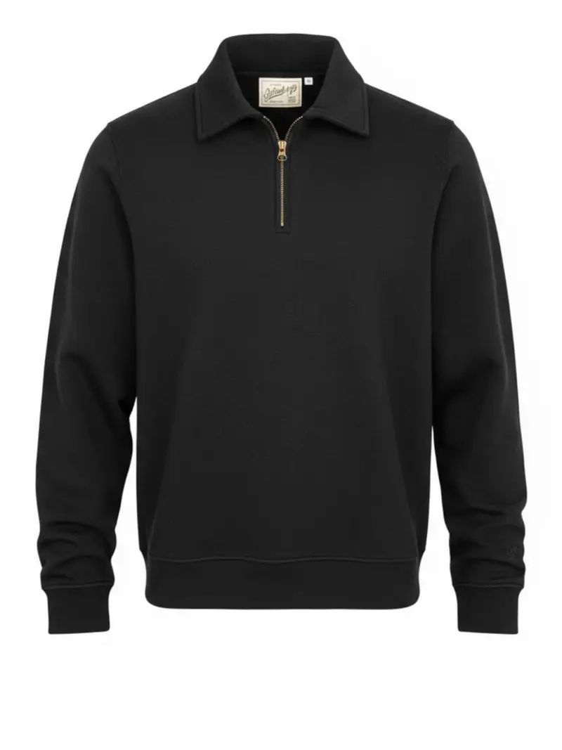 felpa zip blker da uomo - nero