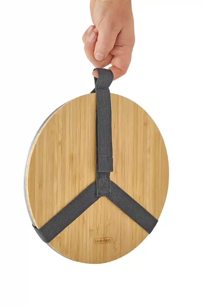 set di piatti da picnic con coperchio e manico 25 cm pacco da 4 Grigio miniatura 5