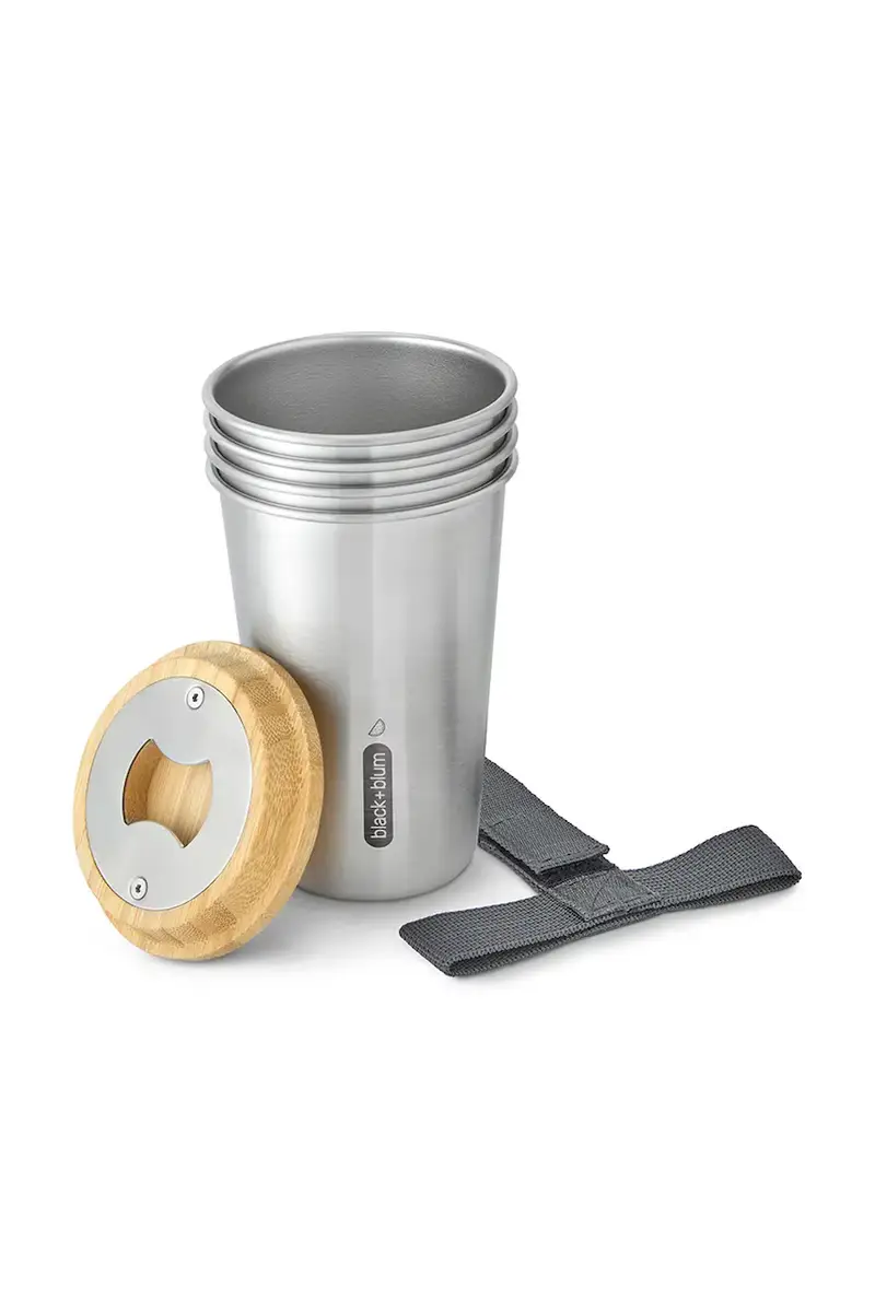 set di tazze da campeggio con manico 500 ml Grigio miniatura 2