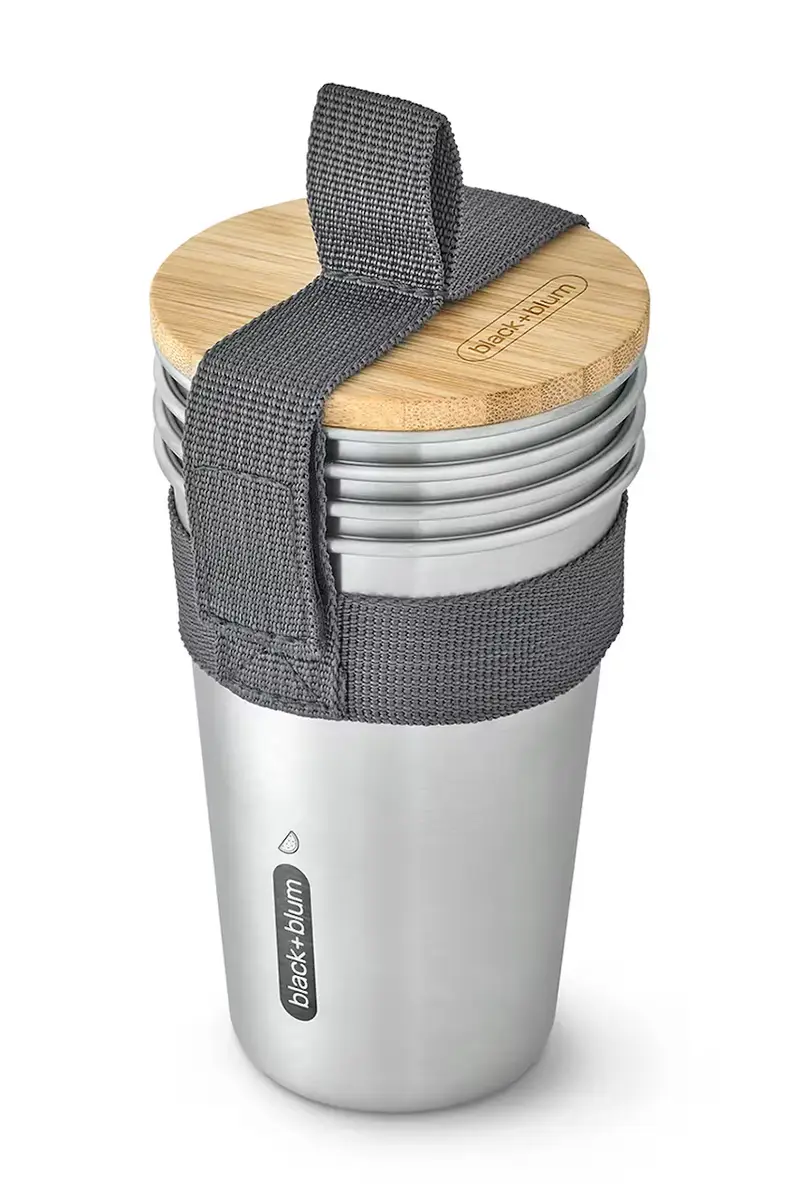 set di tazze da campeggio con manico 500 ml Grigio miniatura 3