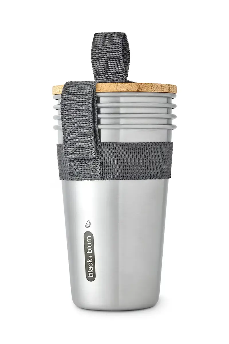 set di tazze da campeggio con manico 500 ml Grigio miniatura 4