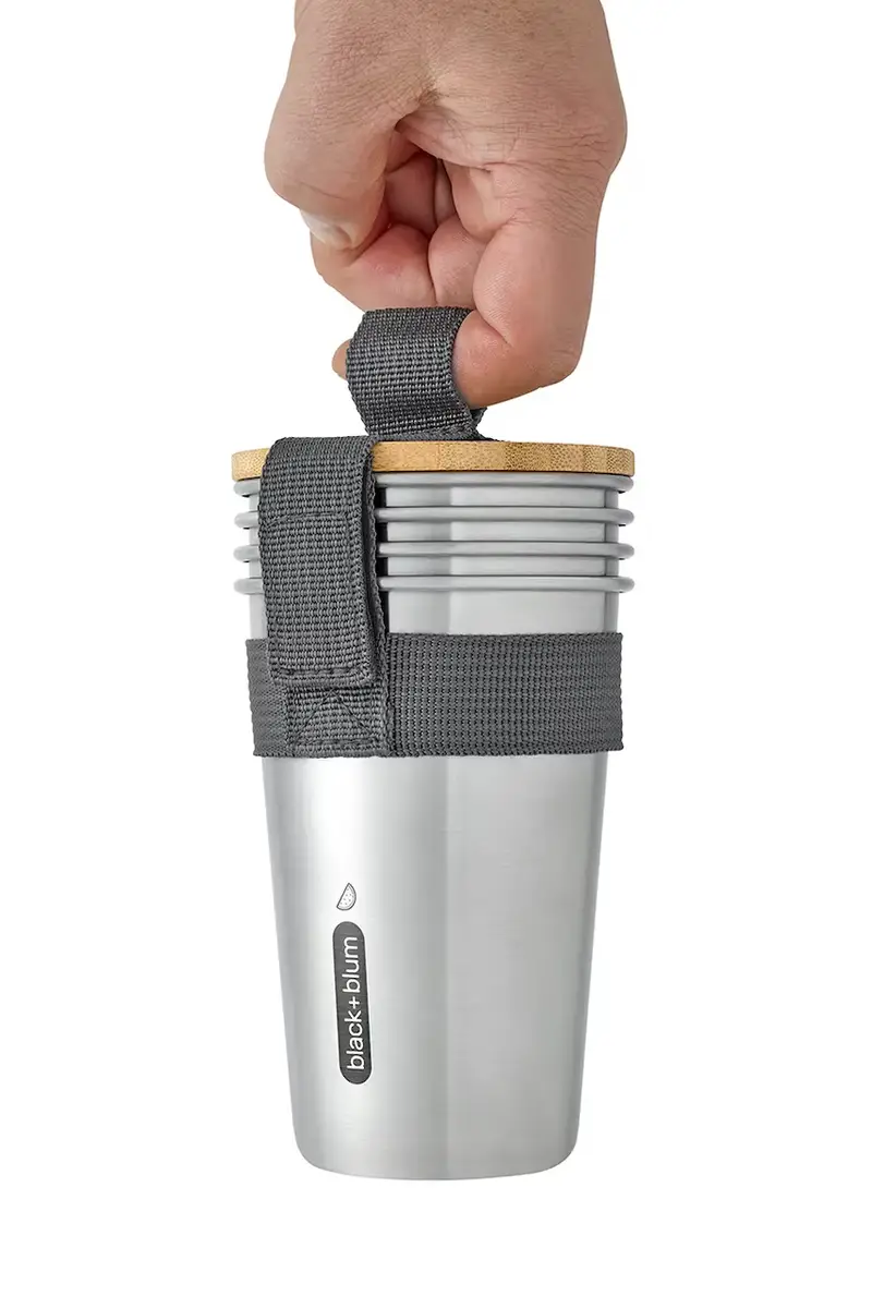 set di tazze da campeggio con manico 500 ml Grigio miniatura 5