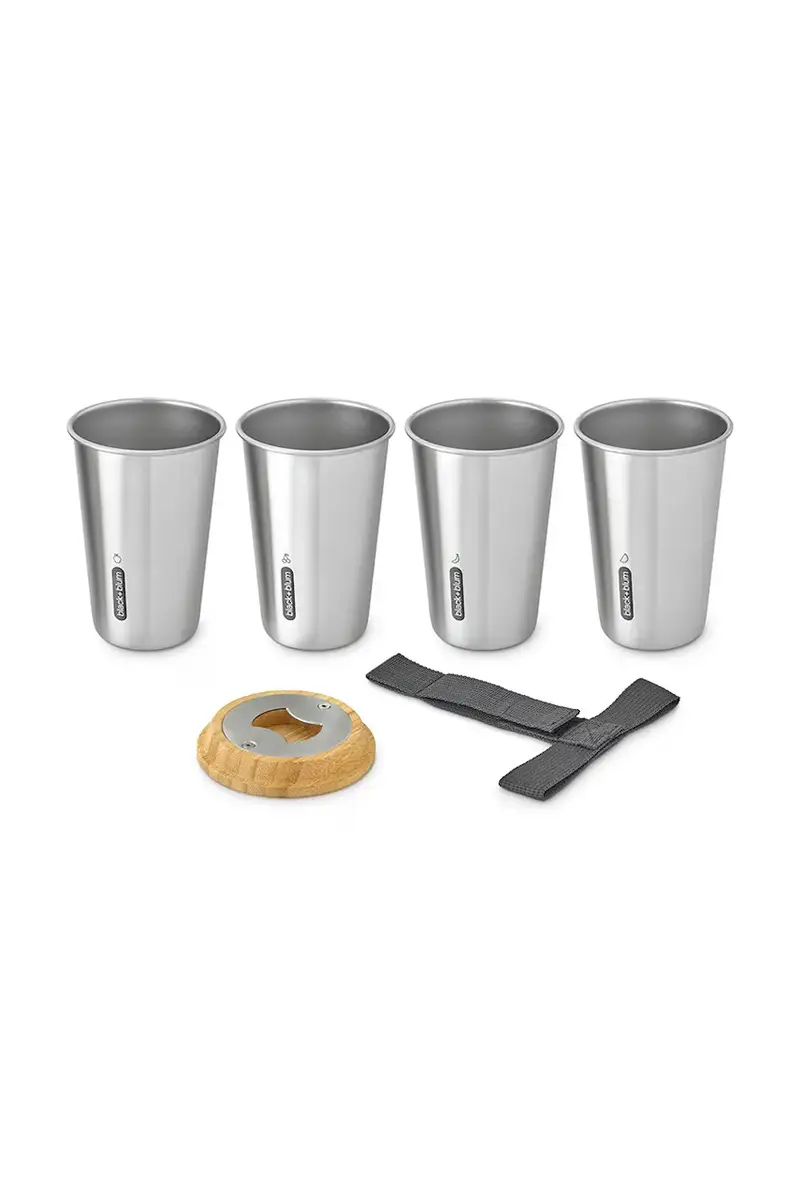 set di tazze da campeggio con manico 500 ml Grigio