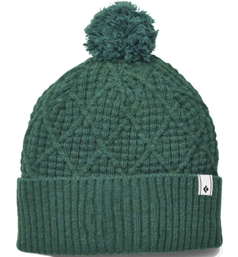 Cable Cuff Pom - berretto Green