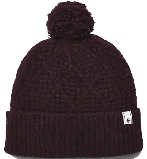 Cable Cuff Pom - berretto Red