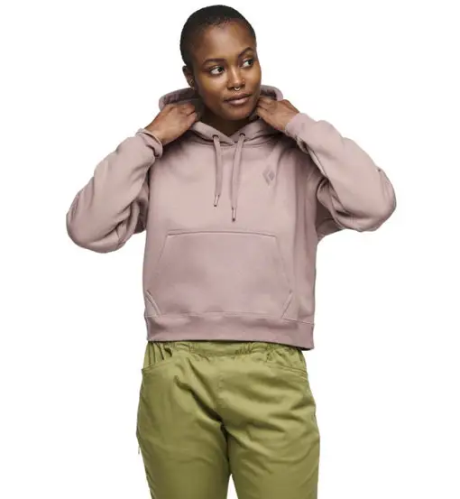 Crop W - felpa con cappuccio - donna Light Rose