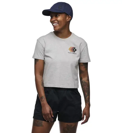 Faded Crop SS - T-shirt - donna Grey