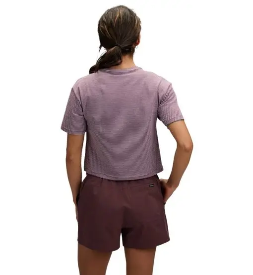 Black Diamond W BD Stripe SS - T-shirt - donna Red