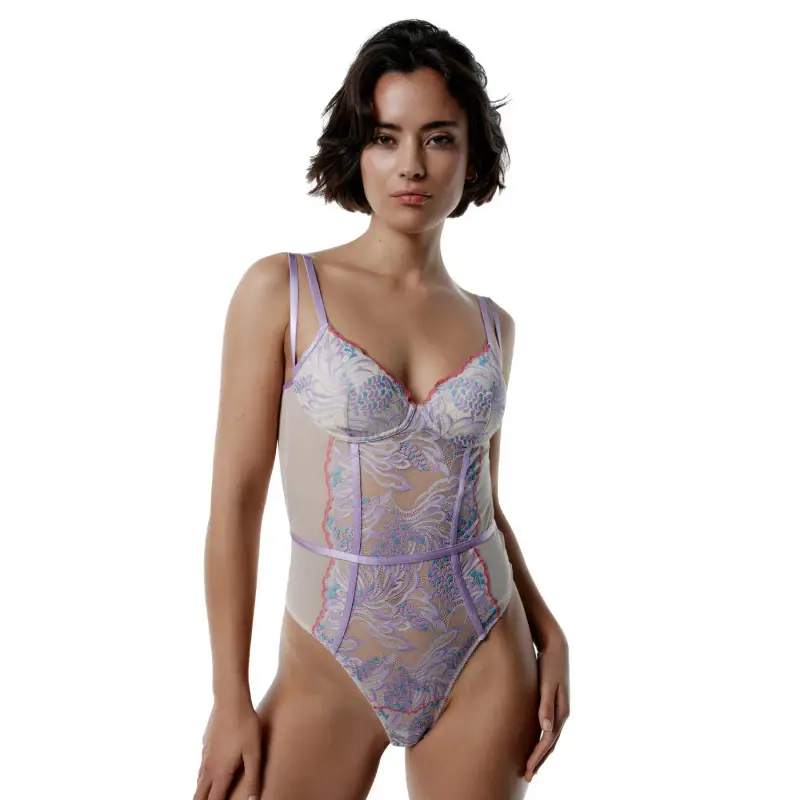 Body con scollatura a barca donna Black Limba Arden