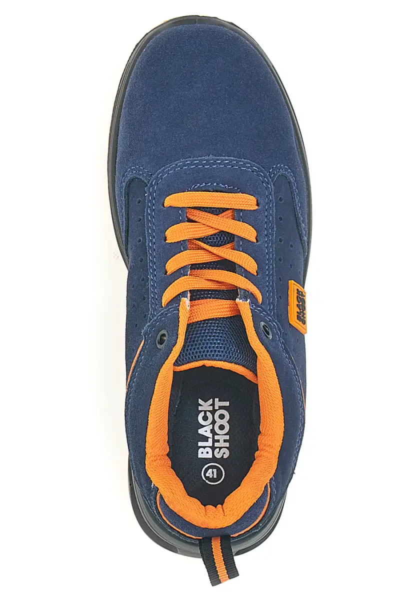 Scarpe antinfortunistiche blu arancioni Black Shoot PK24864 S1PL [NAVY miniatura 3