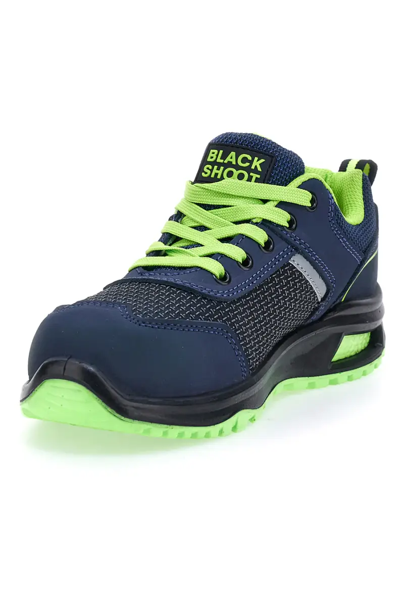 Scarpe antinfortunistiche blu Black Shoot PK23044 S1PL [BLU miniatura 4