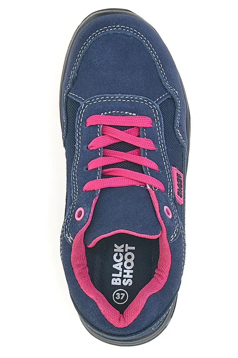 Scarpe antinfortunistiche blu fucsia Black Shoot PK24583 S1PL [NAVY miniatura 3
