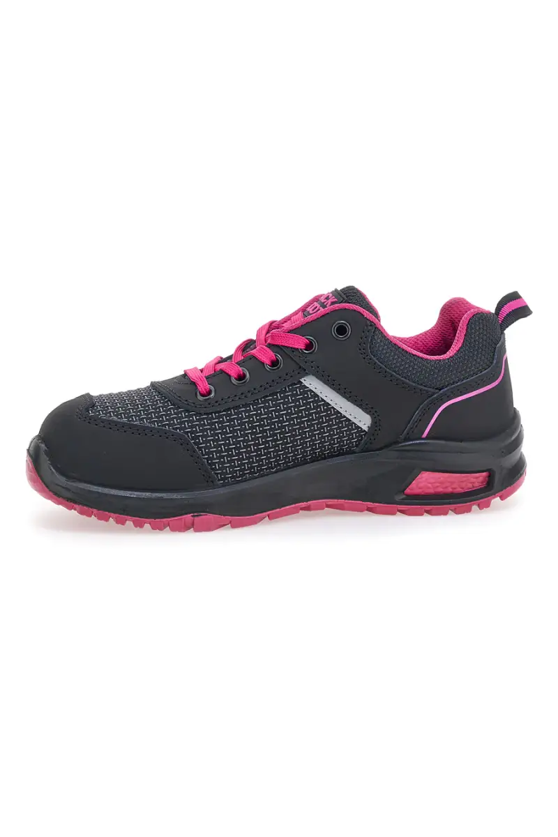 Scarpe antinfortunistiche nere e fucsia S1PL Black shoot PK23043 [NERO miniatura 4