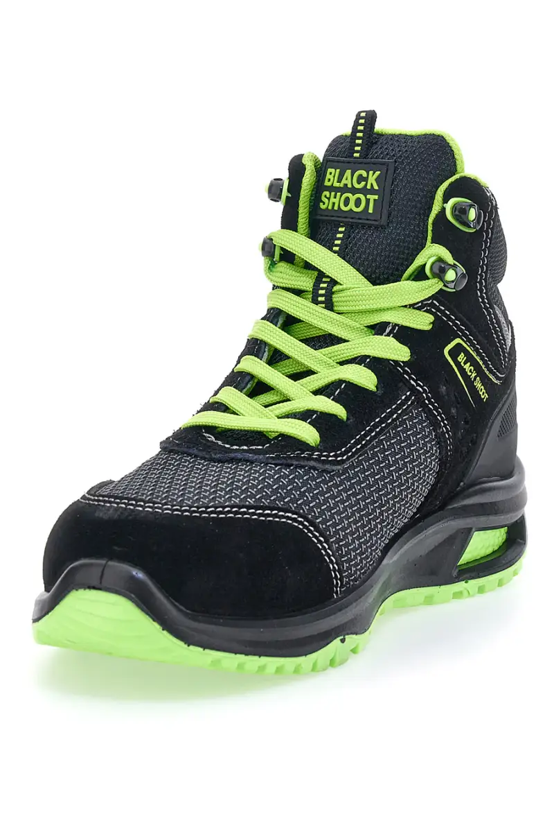 Scarpe antinfortunistiche nere e verdi S1PL Black shoot PK23037 [NERO miniatura 3